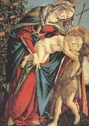 Sandro Botticelli Madonna and child with the Young St John or Madonna of the Rose Garden